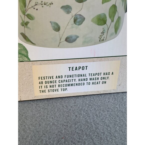 Cracker Barrel Nature Susan Winget Teapot Butterfly and Plants with box - Picture 12 of 13